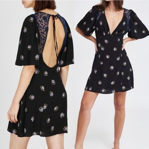 Free People Dresses & Skirts - Free People Mockingbird Embroidered Mesh Dress 8